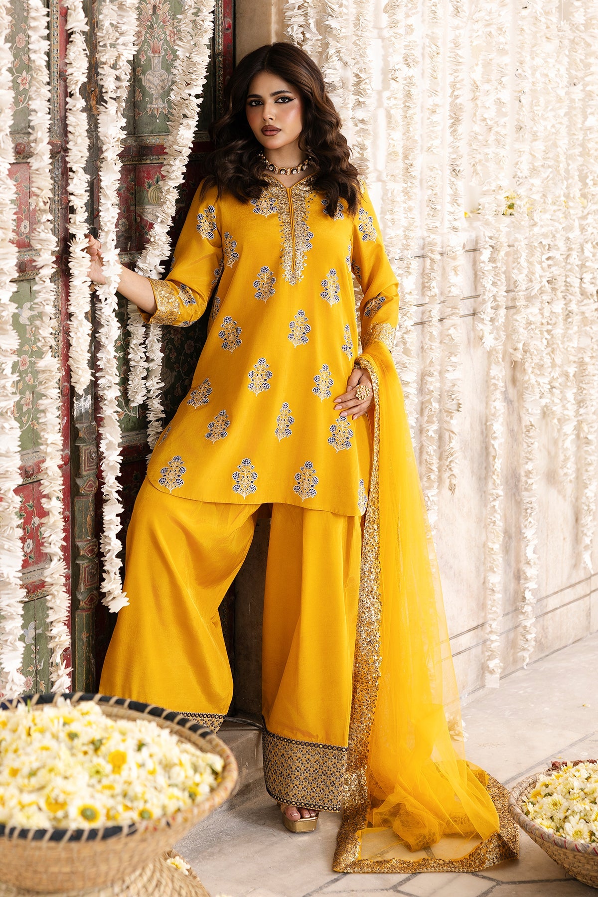 3-PC Embroidered Raw-Silk Suit  CMA-6-339
