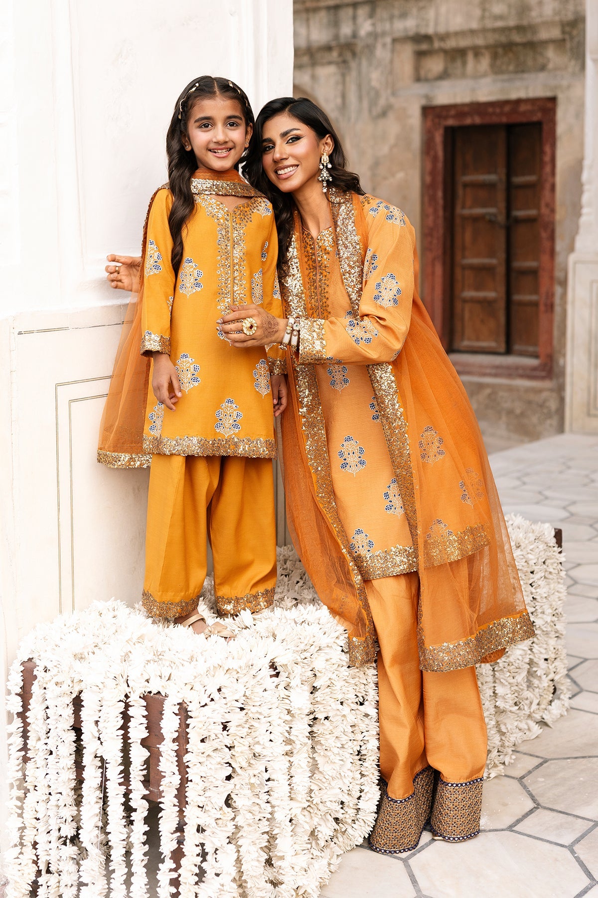 3-PC Embroidered Raw-Silk Suit  CKP-6-375