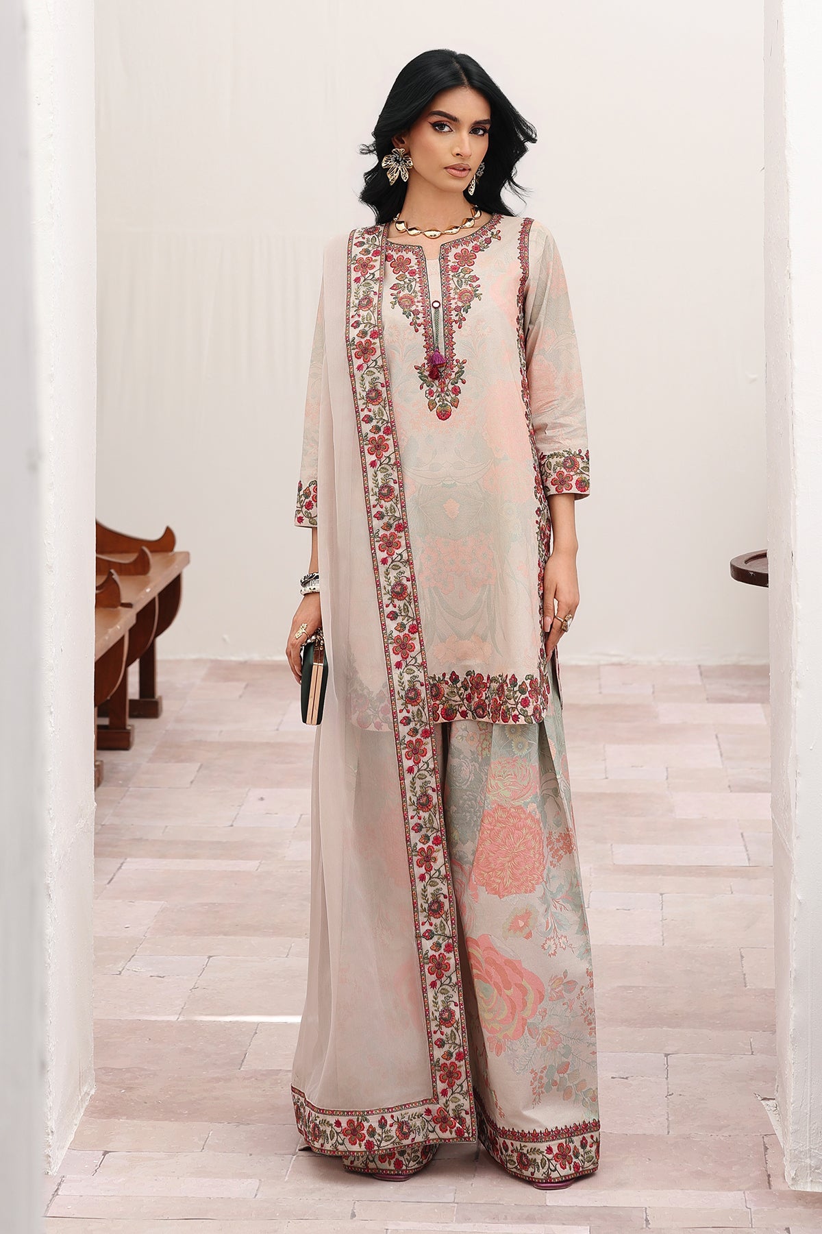 3-PC Stitched Printed Lawn  CNP-6-233