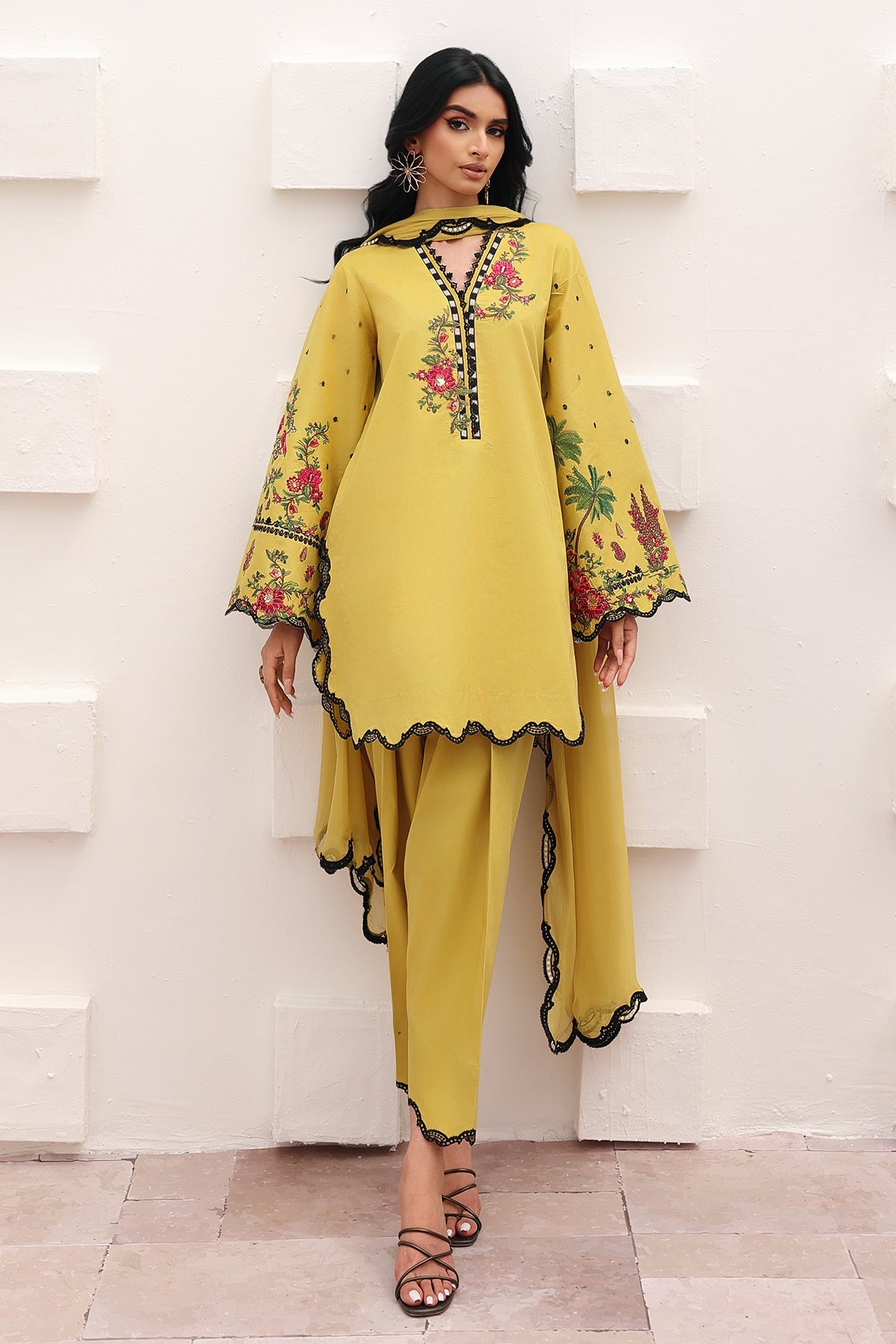 3-PC Stitched Embroidered Lawn Collection CNP-6-271