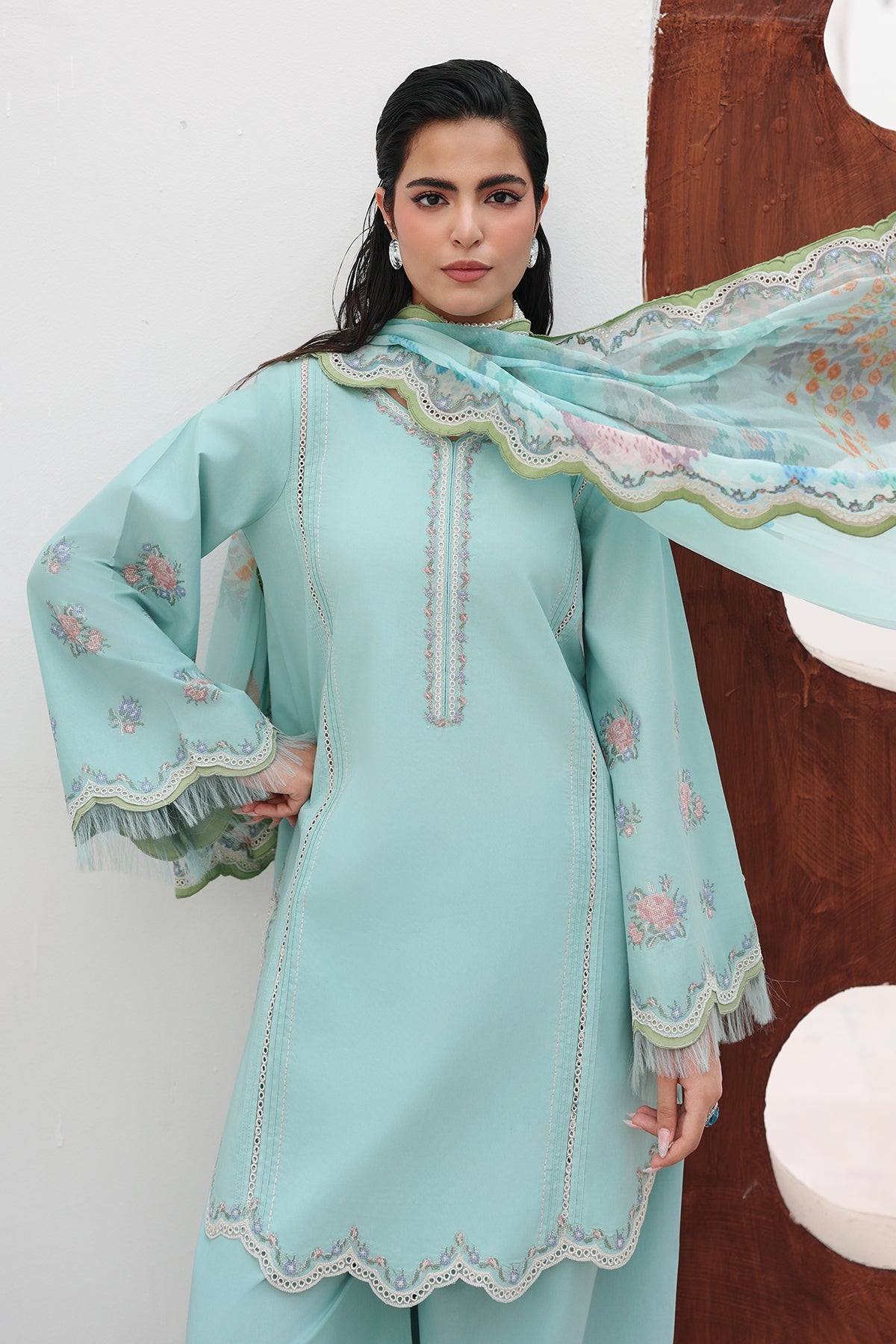 3-PC Embroidered  CNP-6-270