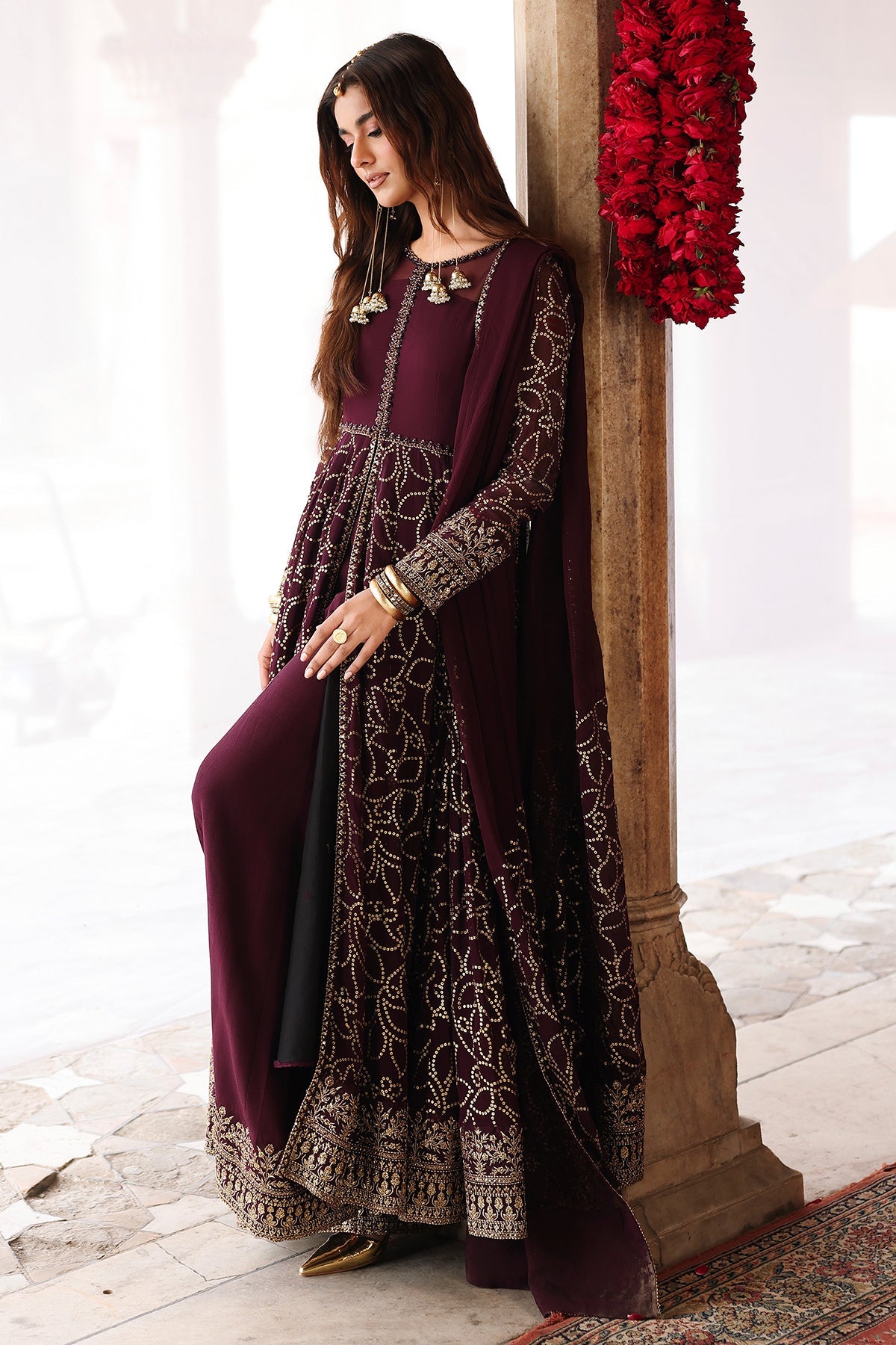 3-PC Embroidered Chiffon CMA-6-213