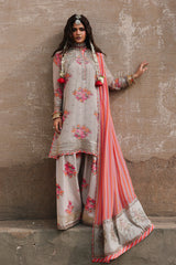 3-Pc Stitched Embroidered Printed Chiffon Collection VSL6-09P
