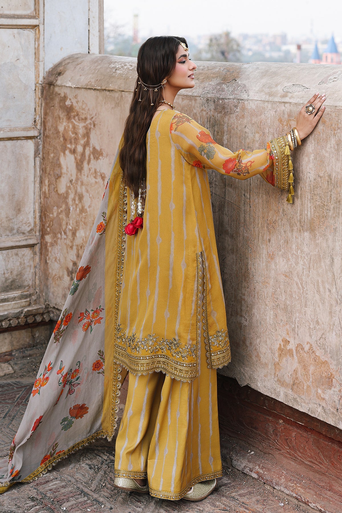 3-Pc Stitched Embroidered Printed Chiffon Collection VSL6-10P