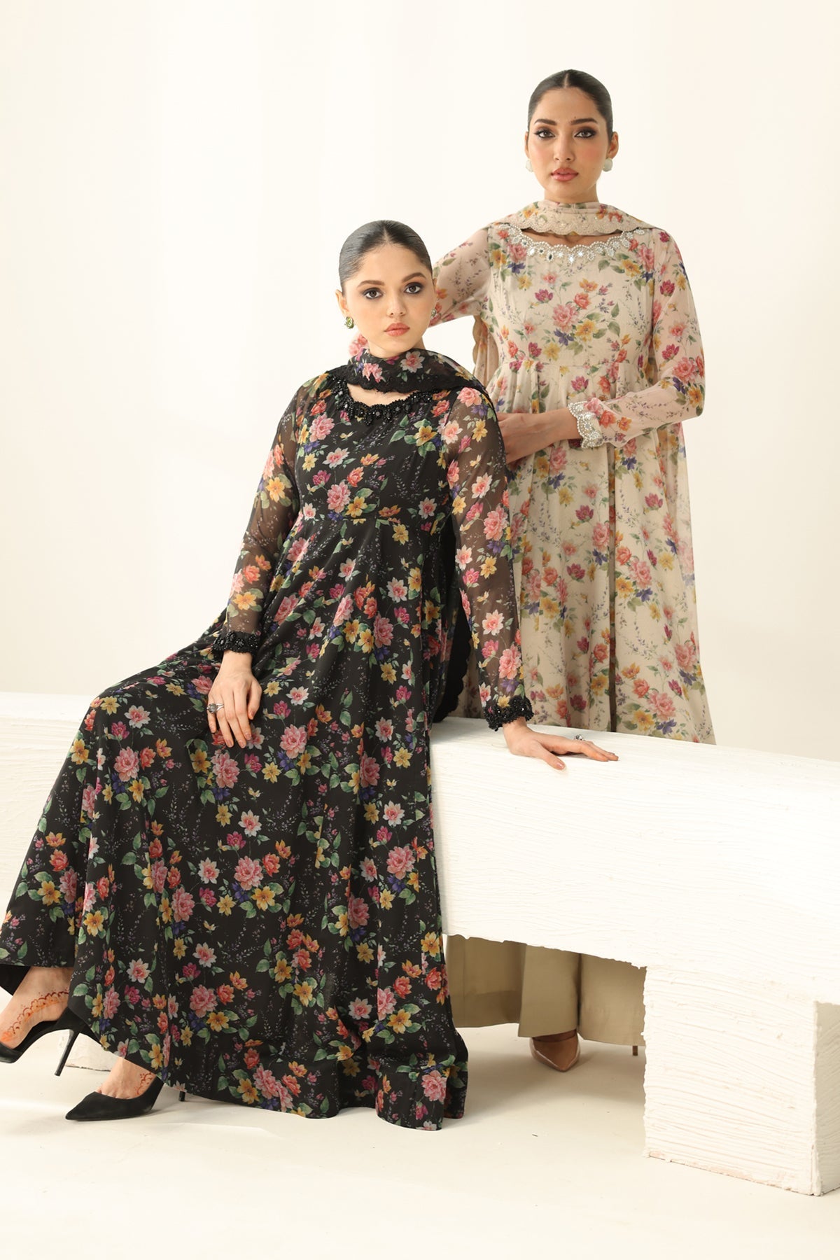 EMBROIDERED CHIFFON PR-1158
