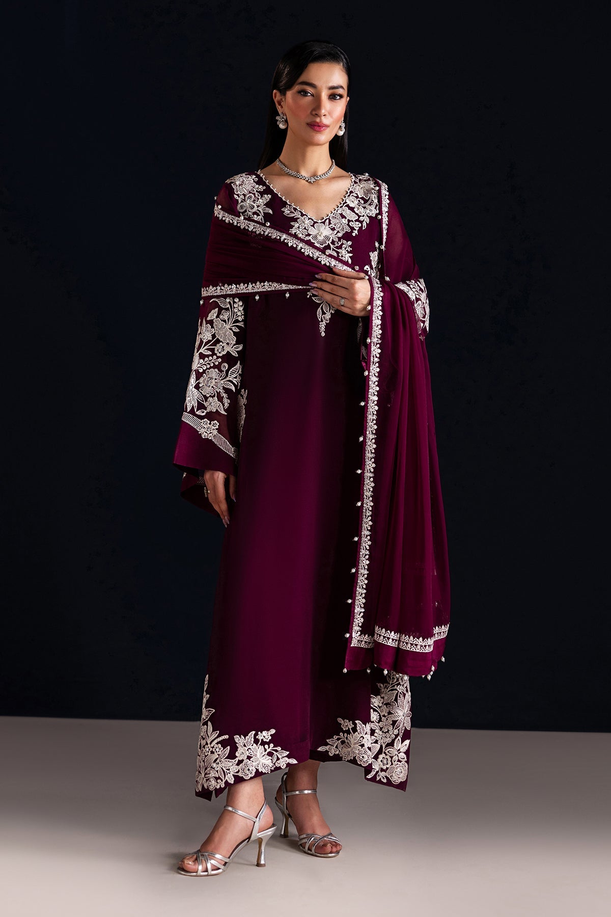 EMBROIDERED CHIFFON PR-1322