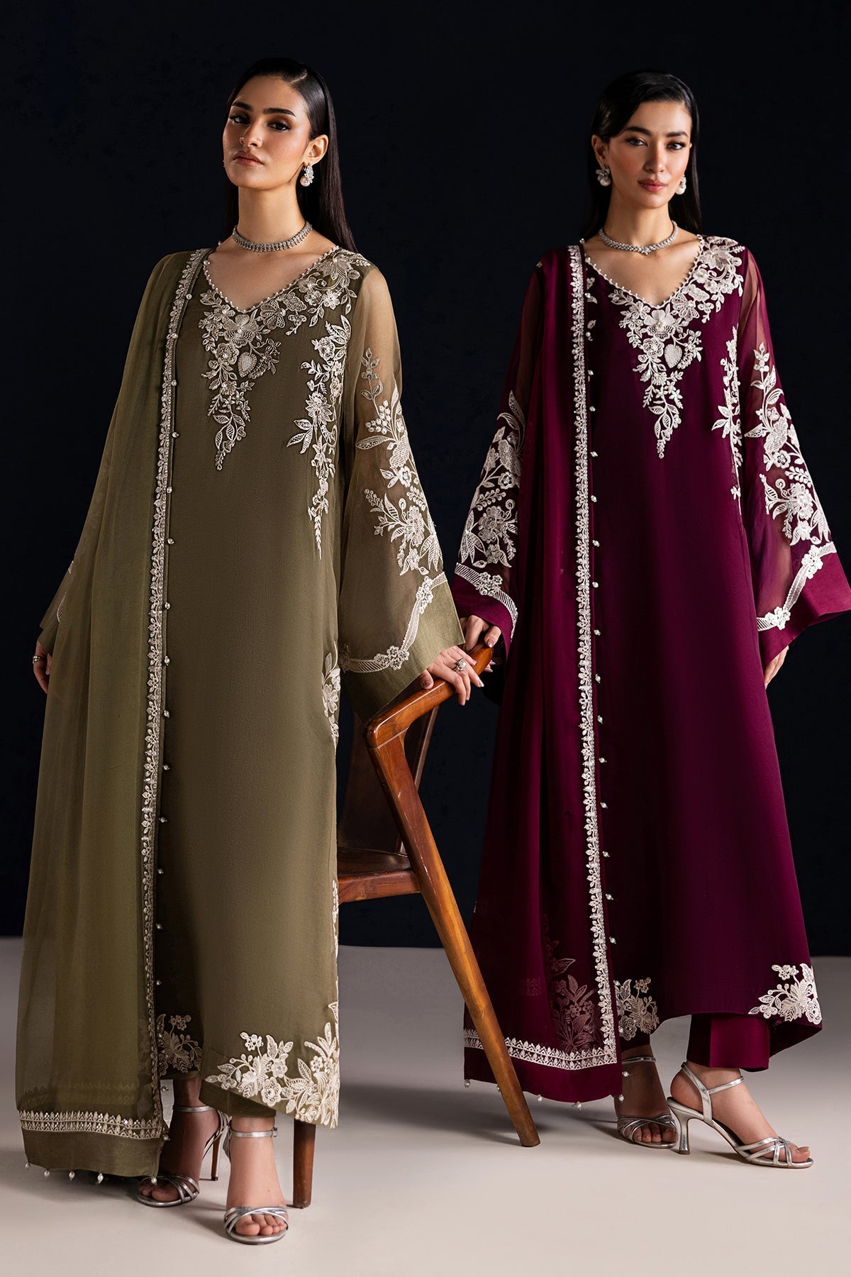 EMBROIDERED CHIFFON PR-1322
