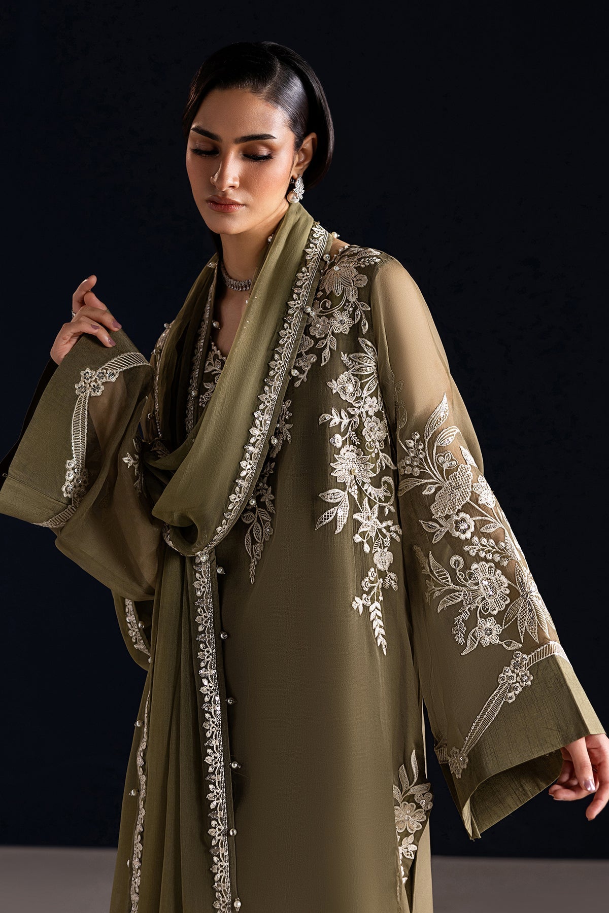 EMBROIDERED CHIFFON PR-1323