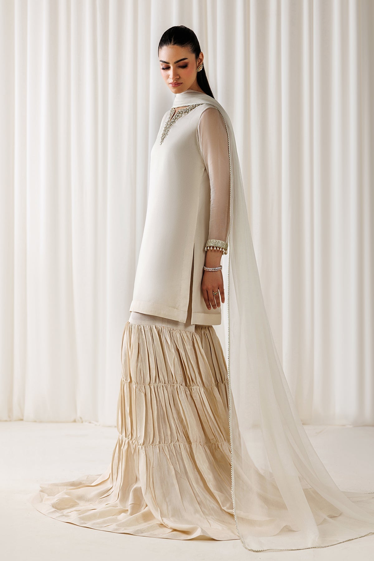 EMBROIDERED CHIFFON EN-1293