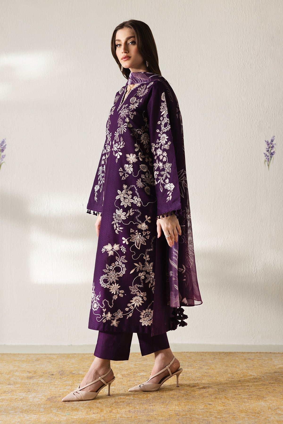EMBROIDERED DOBBY LAWN PR-1279