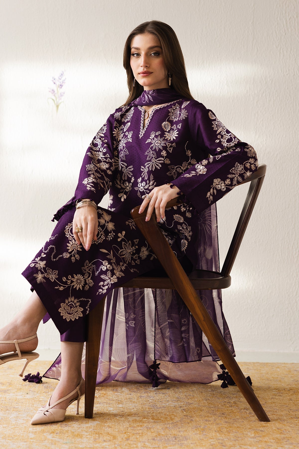 EMBROIDERED DOBBY LAWN PR-1279