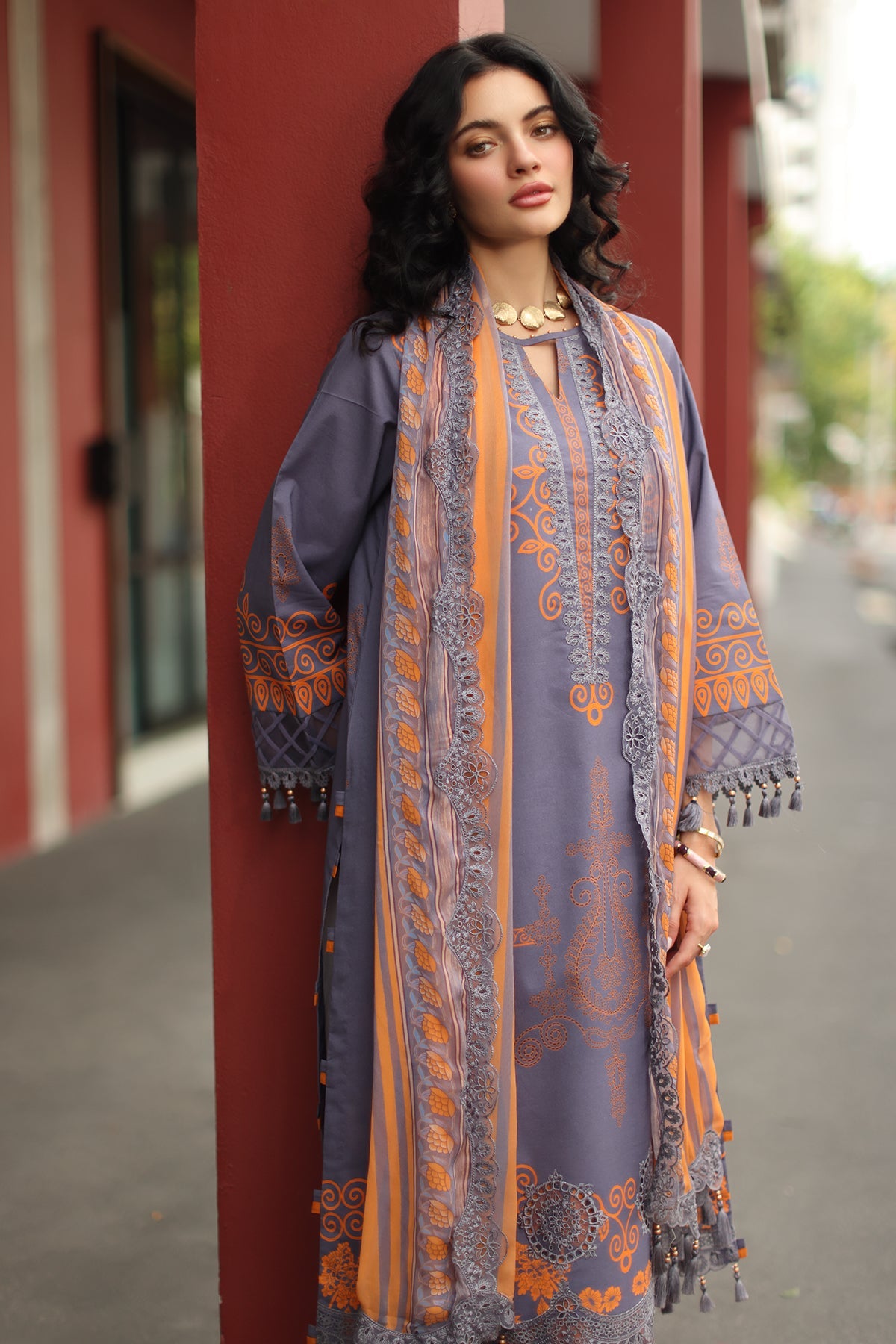 3-PC Stitched Embroidered Lawn  CC6-19P