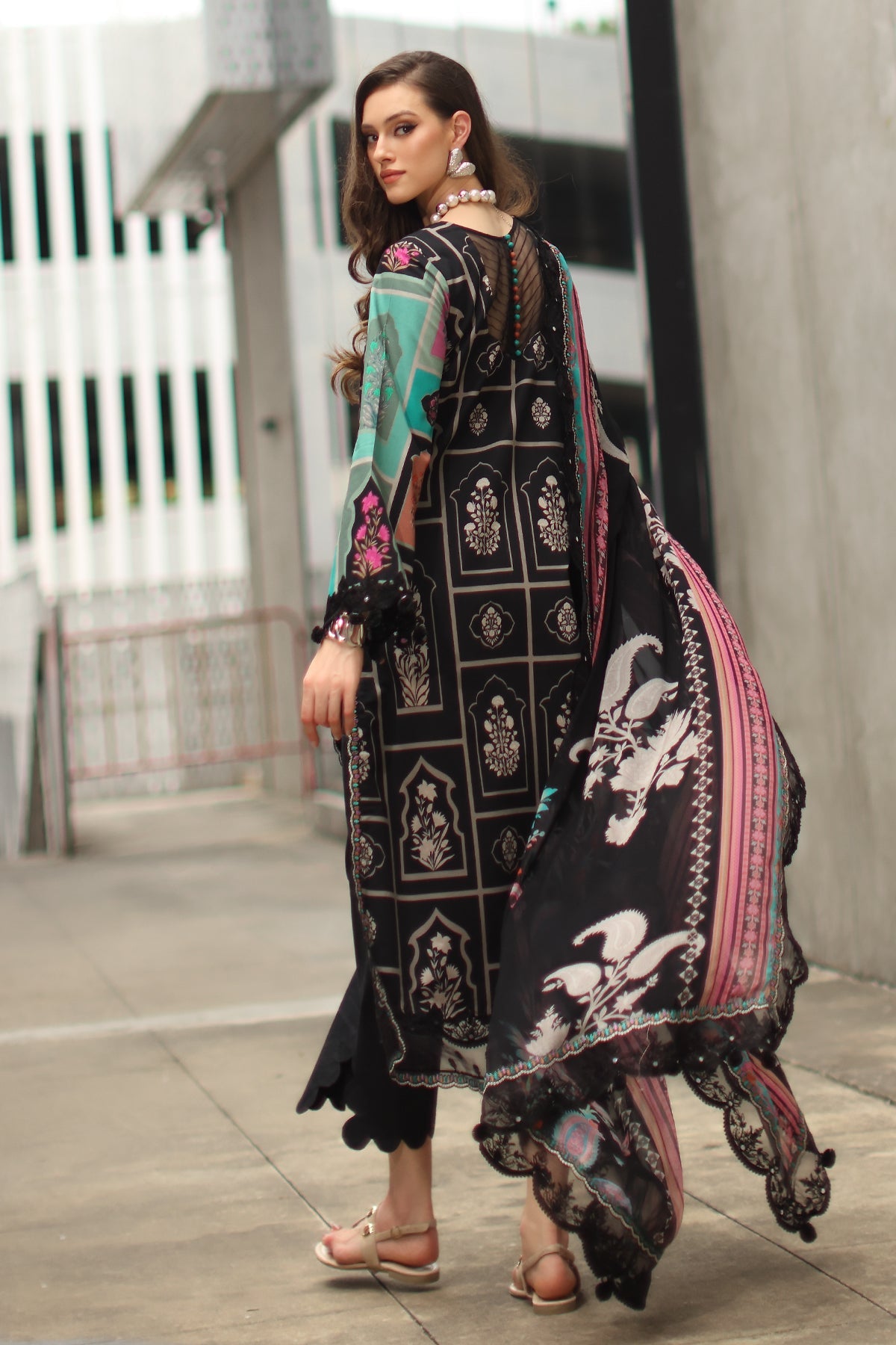 3-PC Stitched Embroidered Lawn  CC6-21P