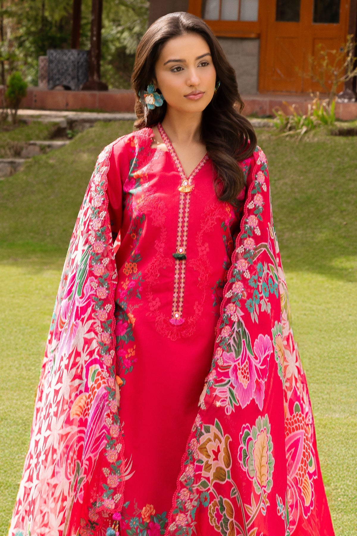 3-PC Stitched Embroidered Lawn Collection CRB6-09P