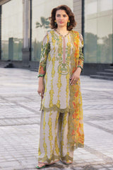 3-PC Stitched Embroidered  Lawn  SLC27-13P