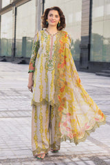 3-PC Stitched Embroidered  Lawn  SLC27-13P