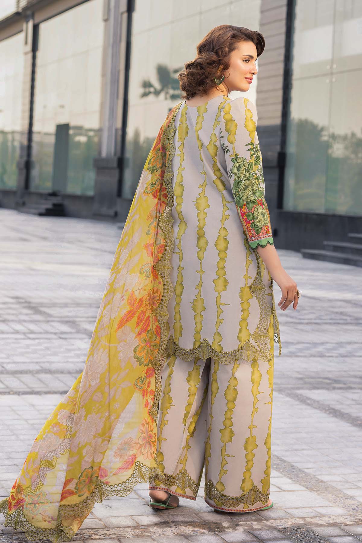 3-PC Stitched Embroidered  Lawn  SLC27-13P
