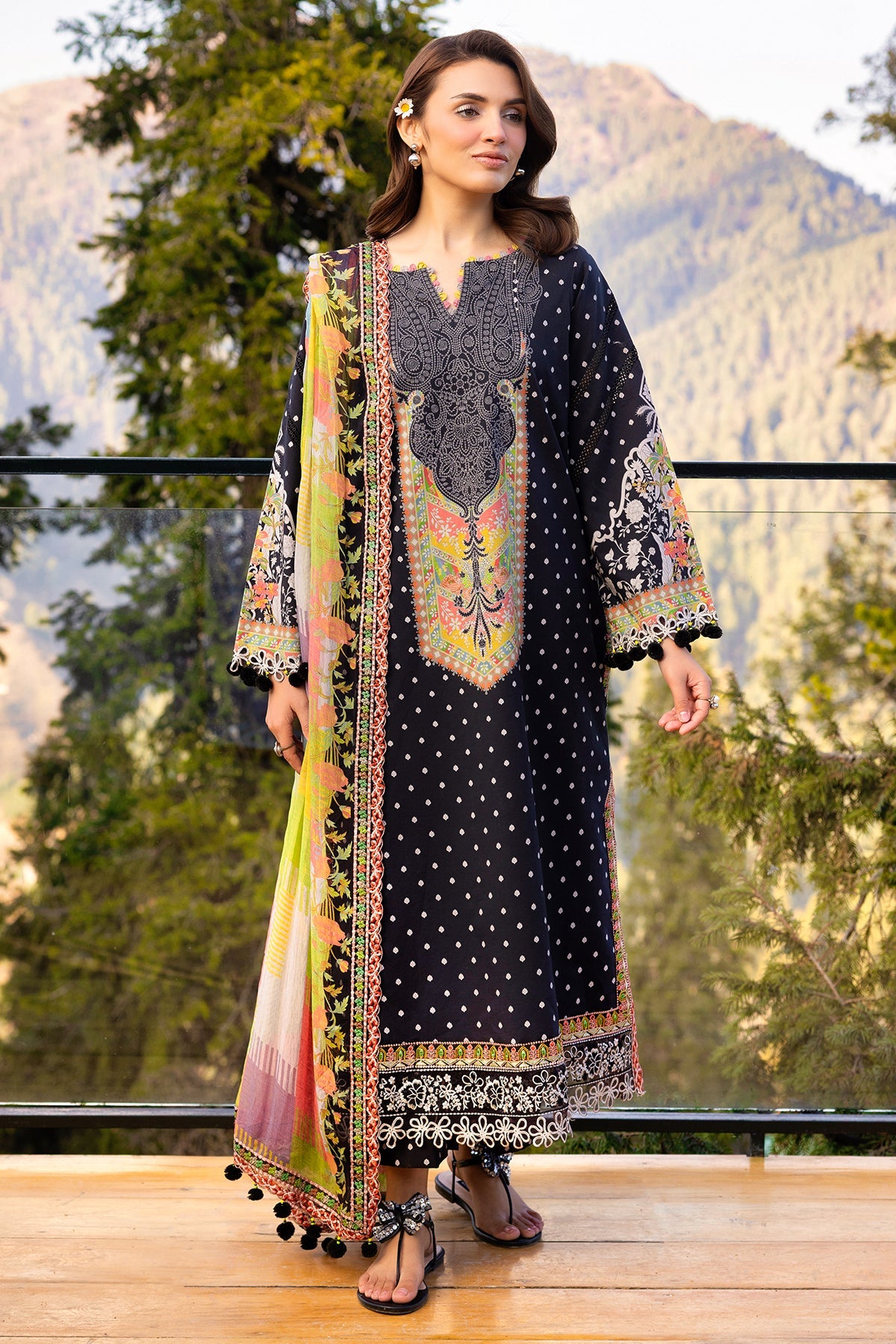 3-PC Stitched Embroidered Lawn Collection CRB6-15P