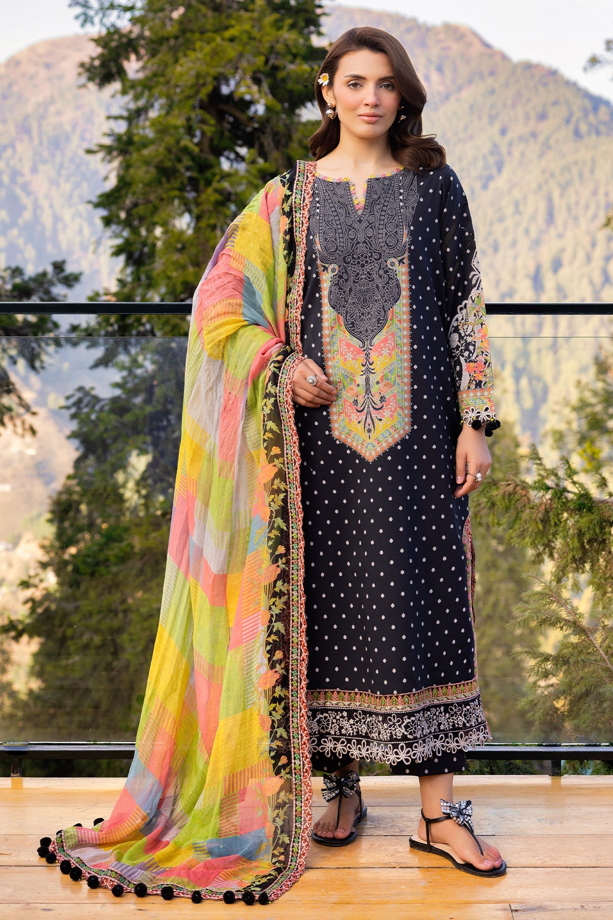 3-PC Stitched Embroidered Lawn Collection CRB6-15P