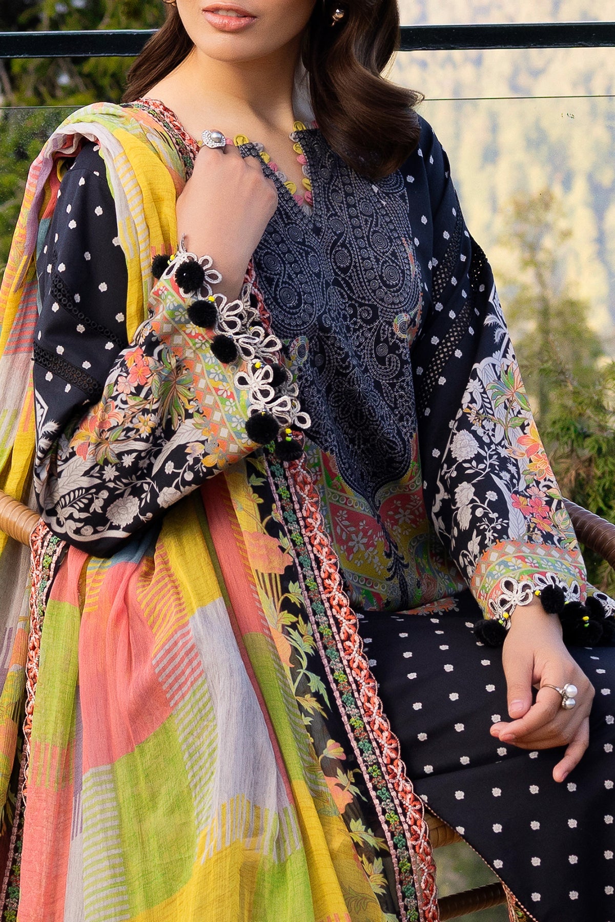 3-PC Stitched Embroidered Lawn Collection CRB6-15P