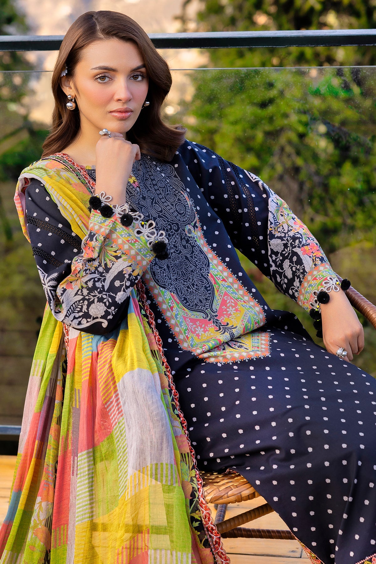 3-PC Stitched Embroidered Lawn Collection CRB6-15P