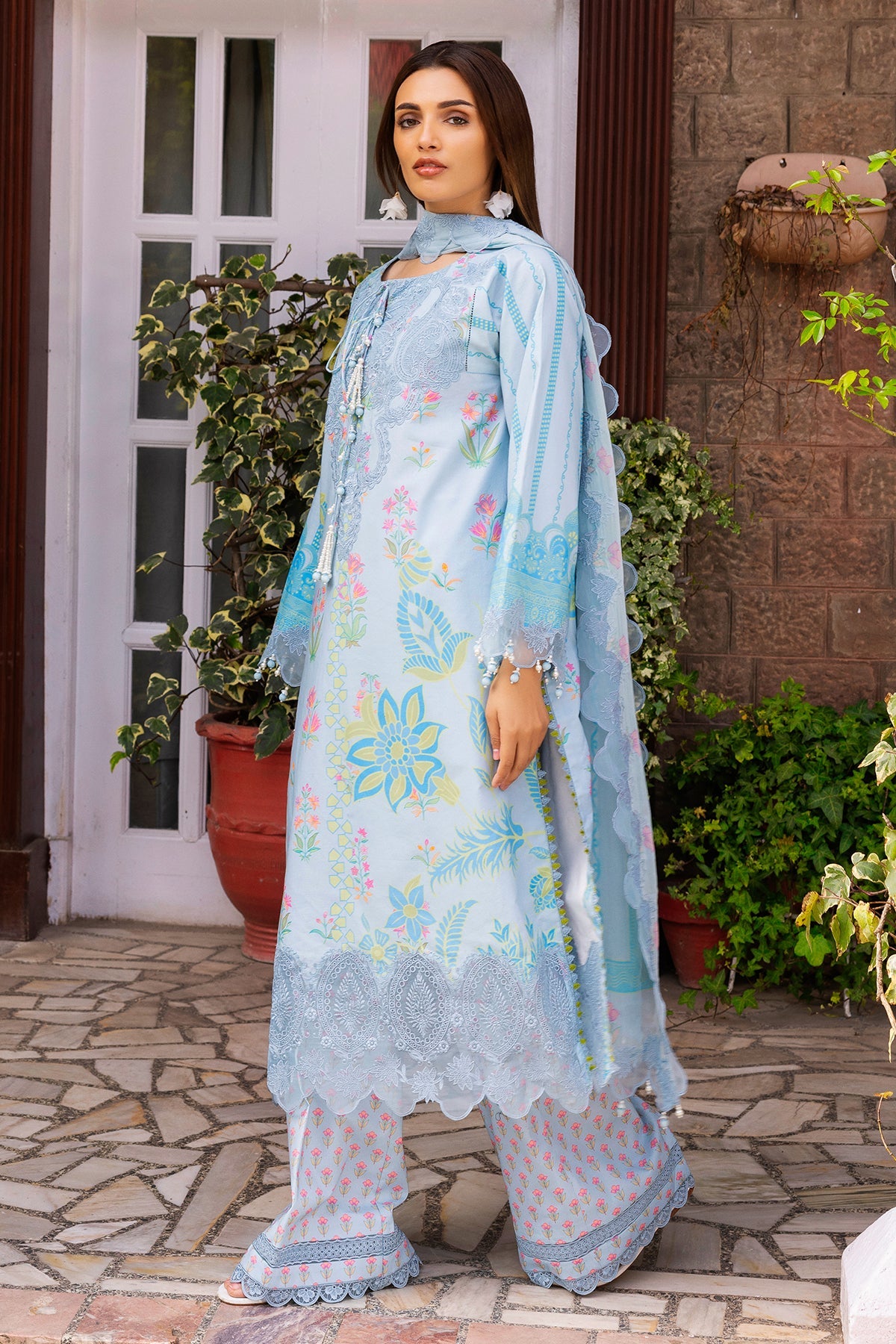 3-PC Stitched Embroidered Lawn Collection CRB6-18P