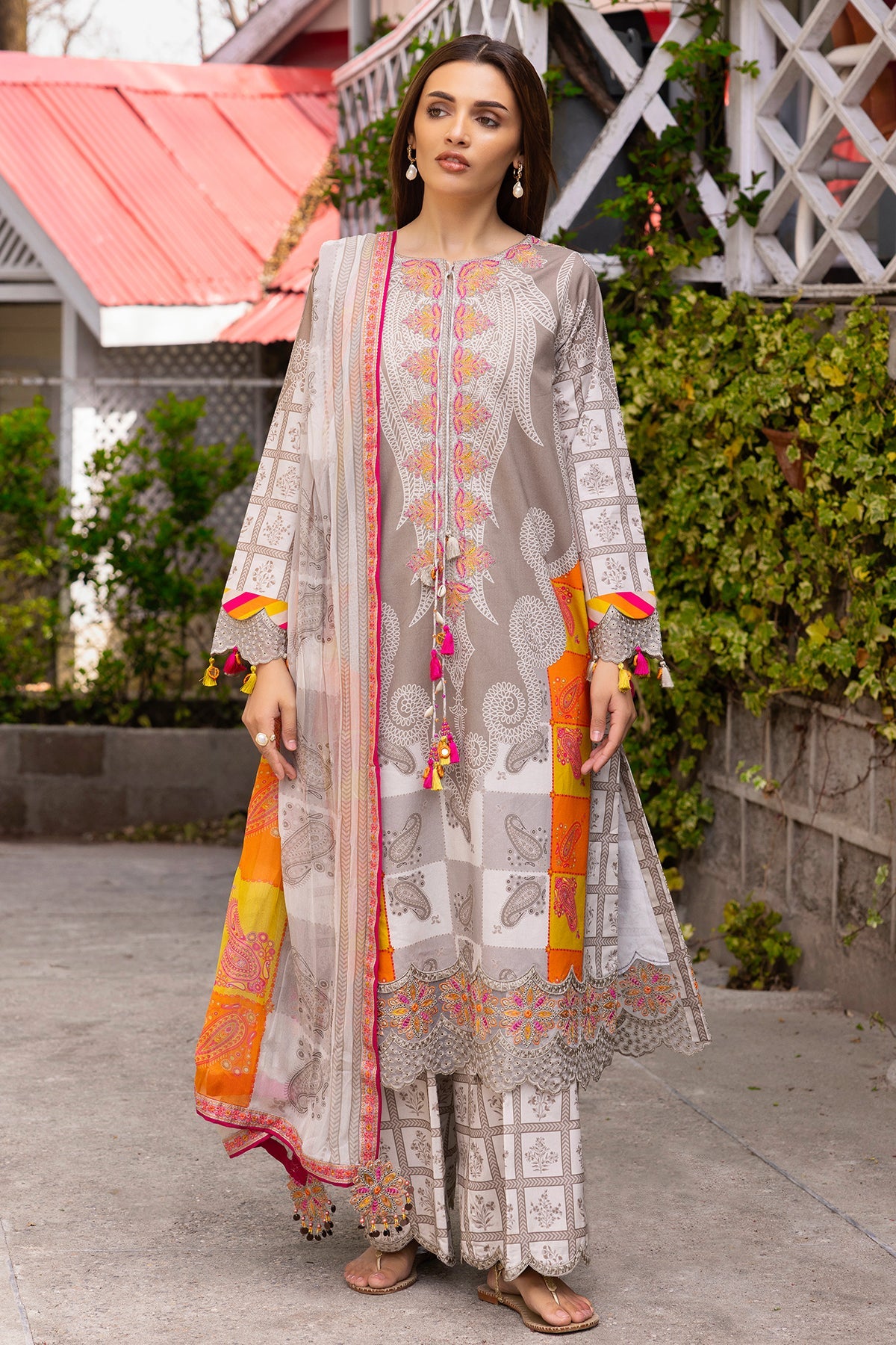 3-PC Stitched Embroidered Lawn Collection CRB6-16P