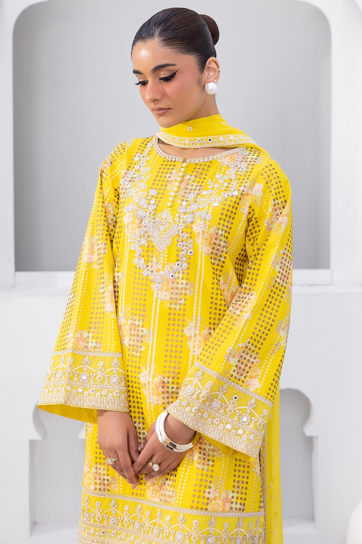 3-PC Embroidered Raw-Silk CMA-6-410
