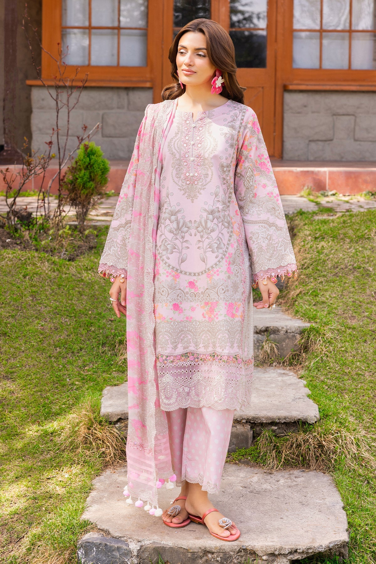 3-PC Stitched Embroidered Lawn Collection CRB6-12P