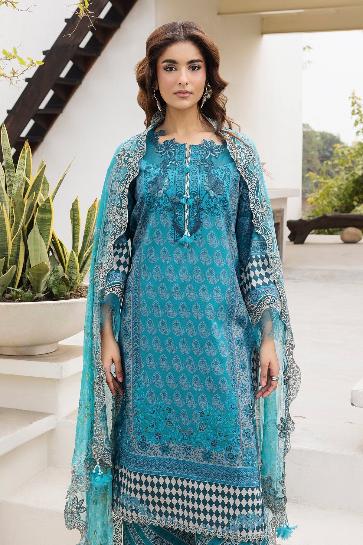 3-PC Stitched Embroidered Lawn  CC6-24P