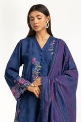 3PC Cambric Embroidered Suit