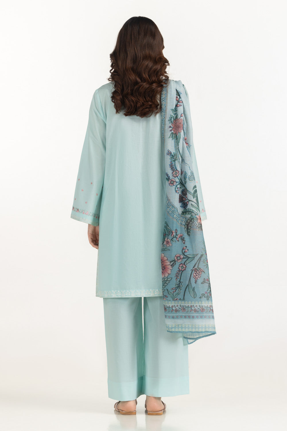 3PC Cambric Embroidered Suit
