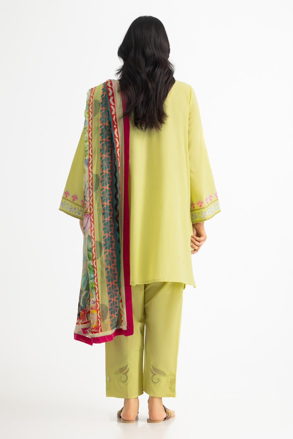 3PC Cambric Embroidered Suit
