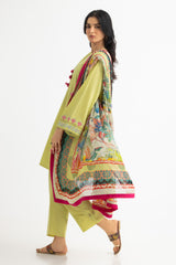3PC Cambric Embroidered Suit