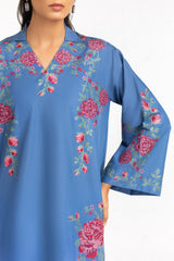 3PC Cambric Embroidered Suit With Scarf