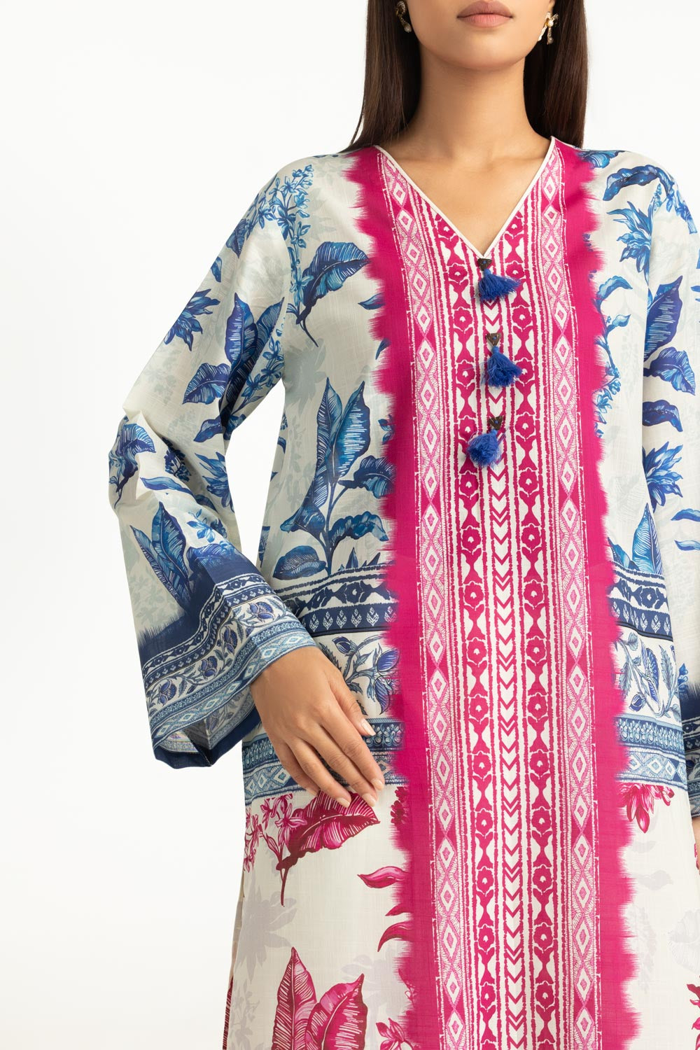 3PC Cross Hatch Printed Suit