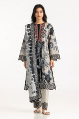 3PC Cross Hatch Printed Suit