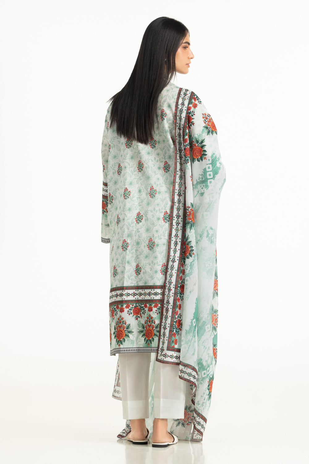 3PC Cross Hatch Printed Suit