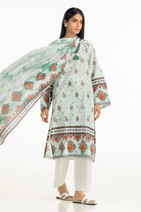 3PC Cross Hatch Printed Suit