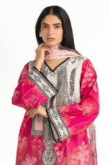 3PC Cross Hatch Printed Suit