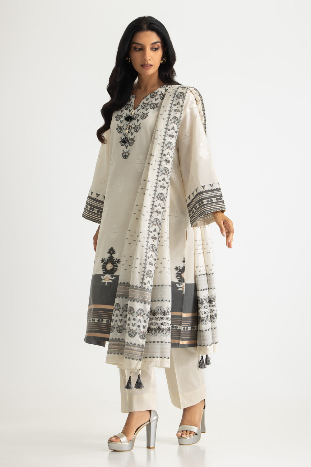 3PC Dyed Jacquard Suit