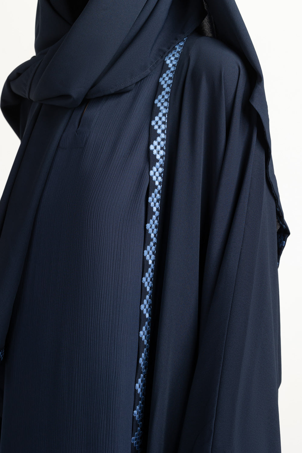 3PC Georgette Embroidered Abaya