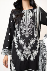 3PC Jacquard Embroidered Suit
