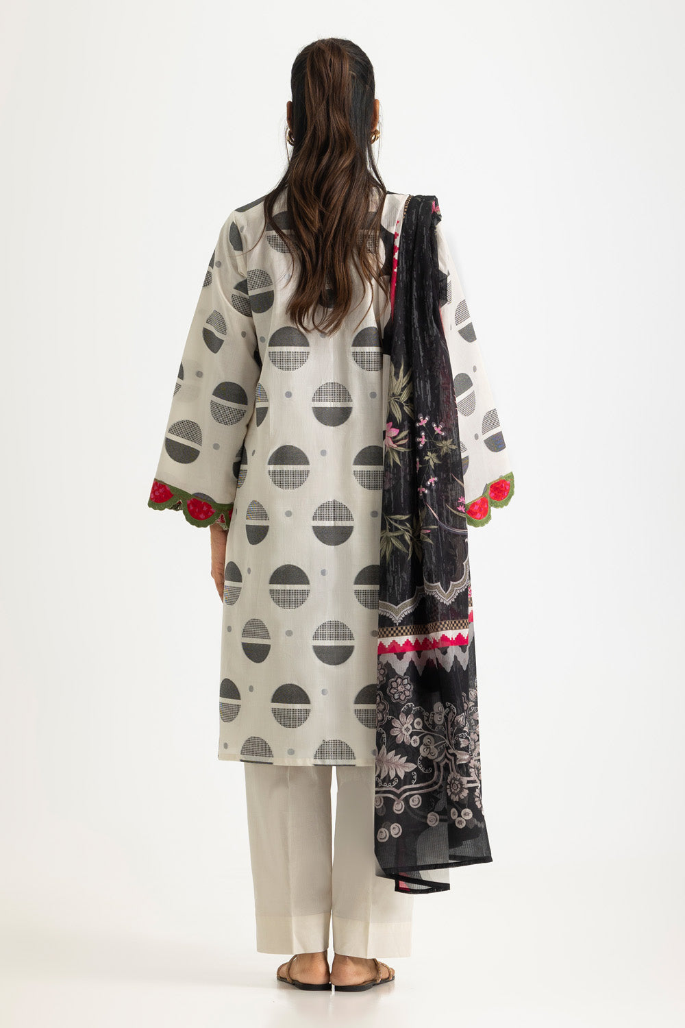 3PC Jacquard Embroidered Suit