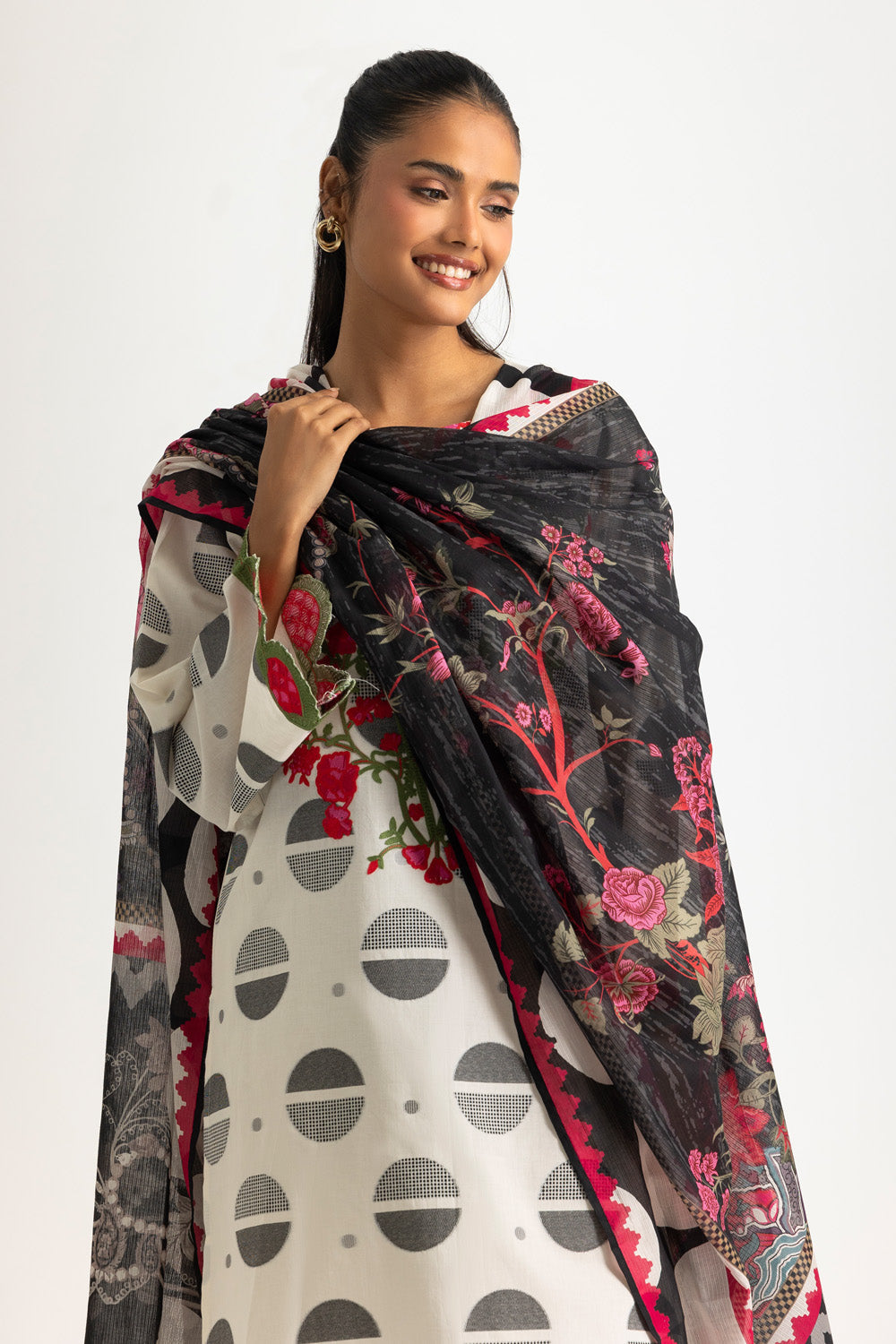 3PC Jacquard Embroidered Suit