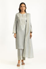 3PC Jacquard Suit With Embroidered