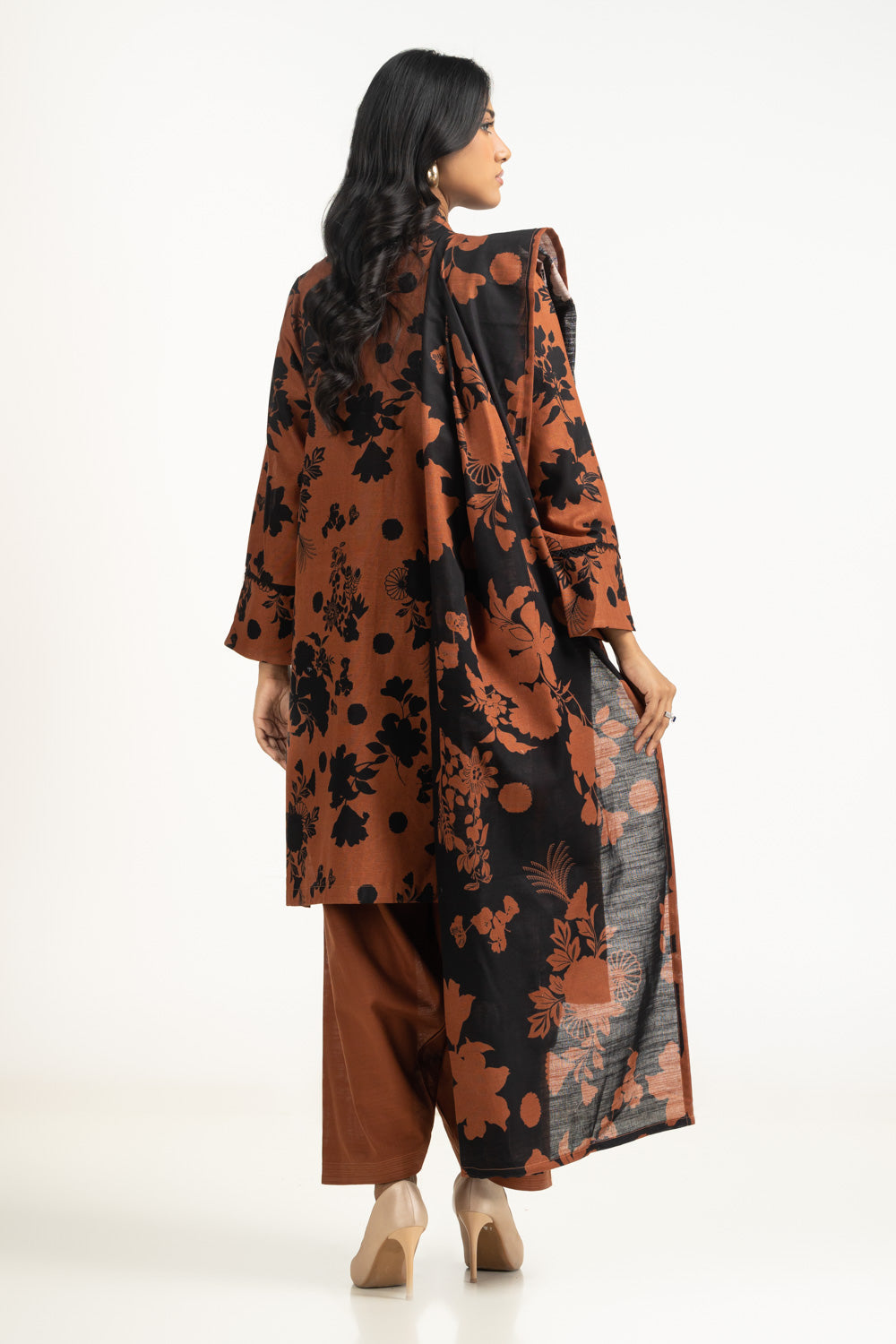 3PC Khaddar Printed Suit