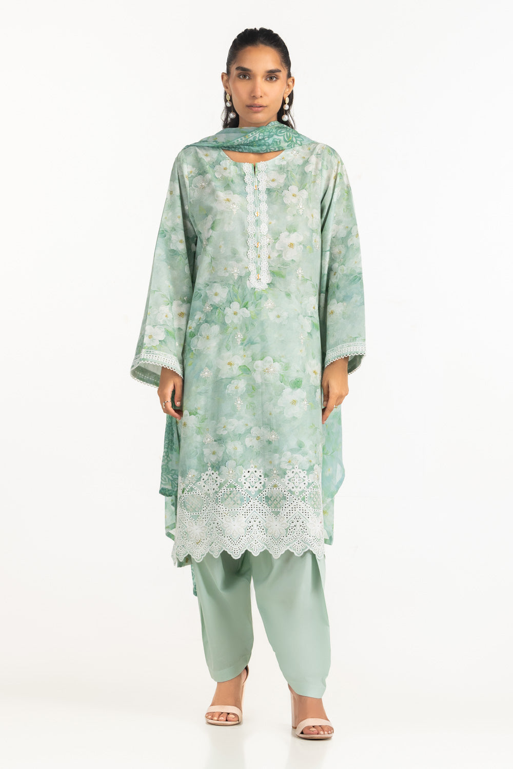 3PC Lawn Embroidered Suit