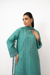 3PC Lawn Embroidered Suit