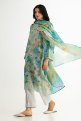 3PC Lawn Embroidered Suit With Paper Cotton Embroidered Dupatta